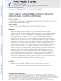 Cover page: Child, Caregiver, and Therapist Perspectives on Therapeutic Alliance in Usual Care Child Psychotherapy