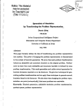 Cover page: Generation of heuristics by transforming the problem representation