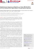 Cover page: Draft Genome Sequence of Bacillus sp. Strain EB106-08-02-XG196, Isolated from High-Nitrate-Contaminated Sediment