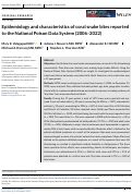 Cover page: Epidemiology and characteristics of coral snake bites reported to the National Poison Data System (2006‒2022).