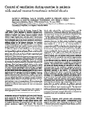 Cover page: Control of ventilation during exercise in patients with central venous-to-systemic arterial shunts