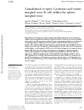 Cover page: Cannabinoid receptor 2 positions and retains marginal zone B cells within the splenic marginal zone
