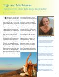 Cover page: Yoga and Mindfulness: Perspective of an RN Yoga Instructor