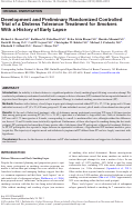 Cover page: Development and preliminary randomized controlled trial of a distress tolerance treatment for smokers with a history of early lapse.