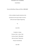 Cover page of Numerical Modelling of High-speed Silicon MRM/MRR
