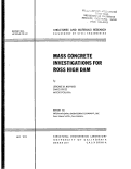 Cover page: Mass Concrete Investigations for Ross High Dam