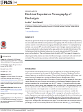 Cover page: Electrical Impedance Tomography of Electrolysis