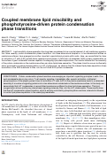 Cover page: Coupled membrane lipid miscibility and phosphotyrosine-driven protein condensation phase transitions