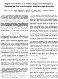 Cover page: Dipole Cancellation as an Artifact Suppression Technique in Simultaneous Electrocorticography Stimulation and Recording