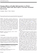 Cover page: Structure Effects on Pyridine Hydrogenation over Pt(111) and Pt(100) Studied with Sum Frequency Generation Vibrational Spectroscopy