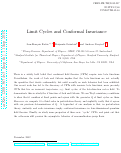 Cover page: Limit cycles and conformal invariance
