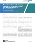 Cover page: Rural Electric Vehicle Carsharing is Improving Household Mobility and Reducing Reliance on Personal Vehicles