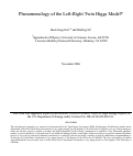 Cover page: Phenomenology of the left-right twin Higgs model