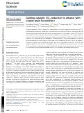 Cover page: Guiding catalytic CO2 reduction to ethanol with copper grain boundaries.