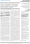 Cover page: Further clarifying the relationship between metformin, acute kidney injury and lactic acidosis