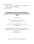 Cover page: Permeability of patch boundaries to benthic invertebrates: influences of boundary contrast, light level, and faunal density and mobility