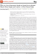 Cover page: Effect of a Novel Ergonomic Sheath on Dental Device-Related Muscle Work, Fatigue and Comfort-A Pilot Clinical Study.