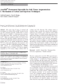 Cover page: ArteFill® Permanent Injectable for Soft Tissue Augmentation: I. Mechanism of Action and Injection Techniques