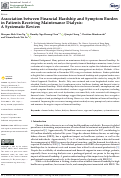 Cover page: Association between Financial Hardship and Symptom Burden in Patients Receiving Maintenance Dialysis: A Systematic Review