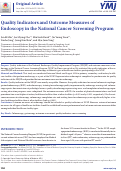 Cover page: Quality Indicators and Outcome Measures of Endoscopy in the National Cancer Screening Program.