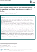 Cover page: Exploring changes in open defecation prevalence in sub-Saharan Africa based on national level indices