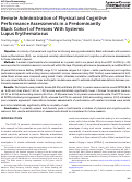 Cover page: Remote Administration of Physical and Cognitive Performance Assessments in a Predominantly Black Cohort of Persons With Systemic Lupus Erythematosus