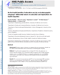 Cover page: Do the health benefits of education vary by sociodemographic subgroup? Differential returns to education and implications for health inequities