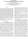 Cover page: An acquired taste: How reading literature affects sensitivity to word distributions when judging literary texts