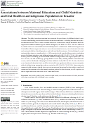 Cover page: Associations between Maternal Education and Child Nutrition and Oral Health in an Indigenous Population in Ecuador.