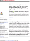 Cover page: Botswana tuberculosis (TB) stakeholders broadly support scaling up next-generation whole genome sequencing: Ethical and practical considerations for Botswana and global health.