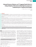 Cover page: Calvarial Fracture Patterns on CT Imaging Predict Risk of a Delayed Epidural Hematoma following Decompressive Craniectomy for Traumatic Brain Injury