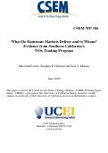 Cover page of What Do Emissions Markets Deliver and to Whom? Evidence from Southern California’s NOx Trading Program