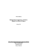 Cover page of Information Competence at UCLA: Report of a Survey Project