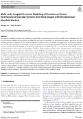 Cover page: Multi-scale Coupled Processes Modeling of Fractures as Porous, Interfacial and Granular Systems from Rock Images with the Numerical Manifold Method