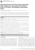 Cover page: Household Food Insecurity is Associated with Higher Adiposity among US Schoolchildren Ages 10–15 Years: The Healthy Communities Study