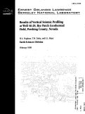 Cover page: Results of vertical seismic profiling at Well 46-28, Rye Patch Geothermal Field, Pershing County, Nevada