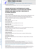 Cover page: Chronic Depressive Symptomatology in Mild Cognitive Impairment Is Associated with Frontal Atrophy Rate which Hastens Conversion to Alzheimer Dementia