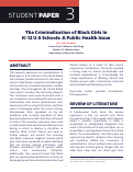 Cover page of The Criminalization of Black Girls in K-12 U.S Schools: A Public Health Issue