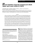 Cover page: Muscle Oxidative Capacity Is Reduced in Both Upper and Lower Limbs in COPD