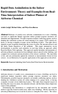 Cover page: Rapid Data Assimilation in the Indoor Environment: Theory and Examples from Real-Time Interpretation of Indoor Plumes of Airborne Chemical