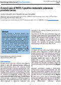 Cover page: A novel case of NKX3.1-positive metastatic cutaneous prostate cancer