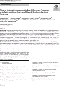 Cover page: Time to Sustained Improvement in Bowel Movement Frequency with Telotristat Ethyl: Analyses of Two Phase 3 Studies in Carcinoid Syndrome