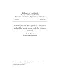 Cover page: Towards health with justice: Litigation and public inquiries as tools for tobacco control