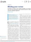 Cover page: Blinding peer review