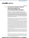 Cover page: Associations between lifetime classic psychedelic use and cardiometabolic diseases