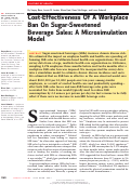 Cover page: Cost-Effectiveness Of A Workplace Ban On Sugar-Sweetened Beverage Sales: A Microsimulation Model