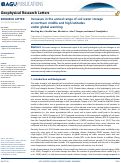 Cover page: Increases in the annual range of soil water storage at northern middle and high latitudes under global warming