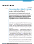 Cover page: A global database of bird nest traits.