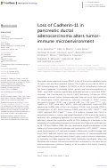 Cover page: Loss of Cadherin-11 in pancreatic ductal adenocarcinoma alters tumor-immune microenvironment