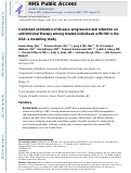 Cover page: Combined estimation of disease progression and retention on antiretroviral therapy among treated individuals with HIV in the USA: a modelling study